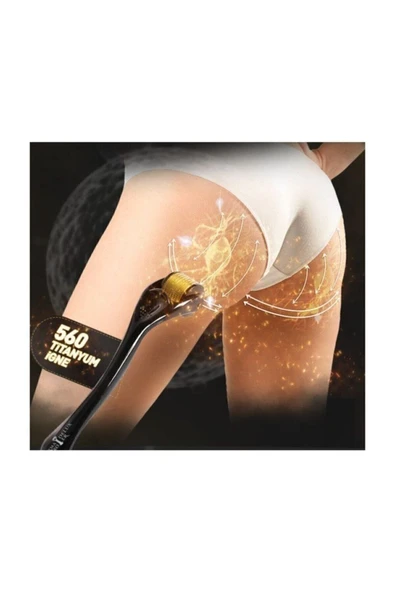 Bade Tatlar Derma Roller System 540 Iğne 1 Mm 1. Kalite Masaj Aleti Belgeli Dermoroller - Resim 3