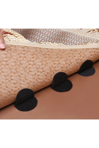 10 Adet Kaymaz Yapışkanlı Kilit Noktası Çift Taraflı Sabit Bant Levha Kanepe Sabitleme Klipsi - Resim 2