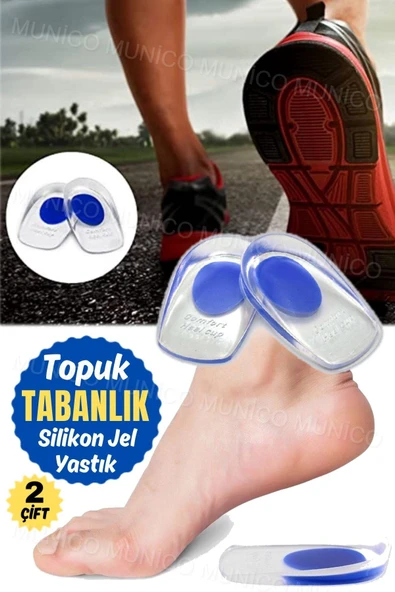 2 Çift Jel Güçlendirici Calcaneenne Ağrı Ağrısı Ayak Tabanı Topuk Tendonit Ortopedik Yastık - Resim 4