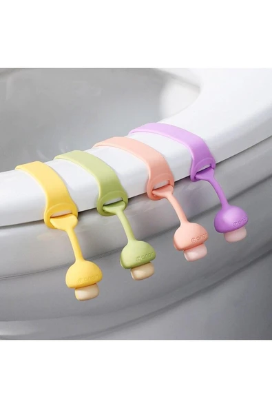 3 adet Pratik Mantar Tasarımlı Hijyenik Klozet Kaldırma Aparatı | Hijyenik Klozet Kapağı Tutucu - Resim 2