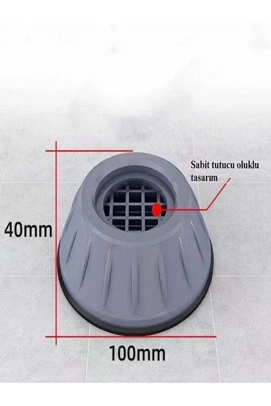 Çamaşır Makinesi Gürültü Ve Titreşim Önleyici Stoper Makine Sabitleyici 4'lü Set - 3