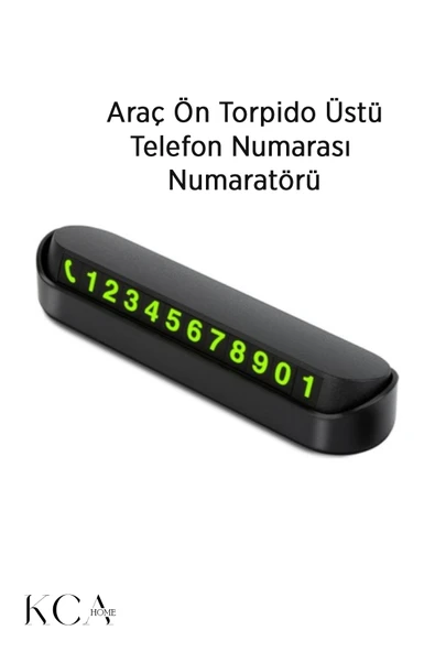 Araç Parktel Numaratör Oto Telefon Park Numaratörü Ön Cam Torpido Siyah - Resim 2