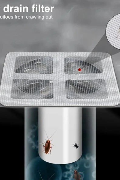 10'lu Lavabo Süzgeci Banyo Gider Kapatıcı Sineklik Tamir Kiti Pratik Banyo Saç Kılı Tutucu - Resim 6