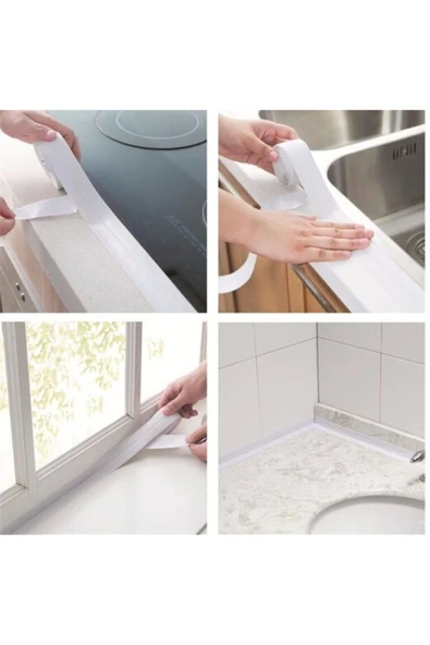 145 gr BEYAZ Su Sızdırmaz Lavabo Kenar Bandı (3.2m) - Resim 3