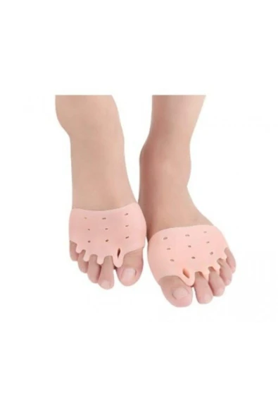 2li Set Ayak 5 Parmak Ayırıcı Makaralı Gömlek Halluks Valgus Kemik Koruma Silikon Aparatı