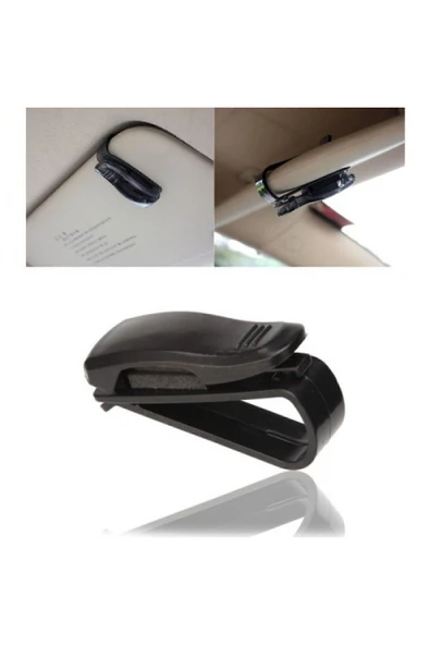 Araba Gözlük Tutacağı Klips Kartvizit Tutucu Gözlük Tutucu Tüm Arabalara Uyumlu - Resim 3