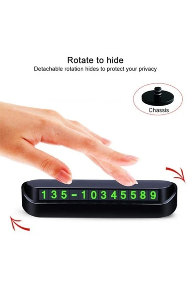 Aç-kapat Araç Içi Numaratör Araba Park Telefon Numarası - Resim 3