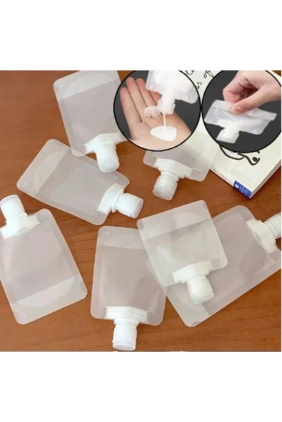 3 Adet 100ml Krem Şampuan Kabı Tekrar Kullanılabilir Set - 1