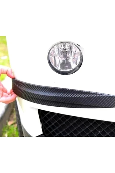 Araba Tampon Koruyucu Karbon Desenli Siyah / Beyaz - Resim 2