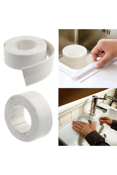 2 Adet 6.4 Metre Su Sızdırmaz Bant Mutfak Banyo Duvar Bandı - Resim 2