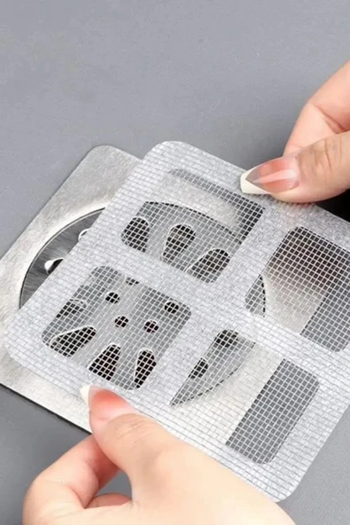 10'lu Lavabo Süzgeci Banyo Gider Kapatıcı Sineklik Tamir Kiti Pratik Banyo Saç Kılı Tutucu - Resim 4