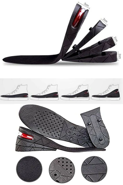 7 Cm Hava Yastıklı Boy Uzatıcı Tabanlık Uzatan Topuk Yükseltici - Resim 2