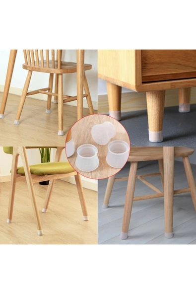 Byrxdn Masa Ve Sandalye Ayak Koruyucu Silikon 12 Adet Byrnew - Resim 3