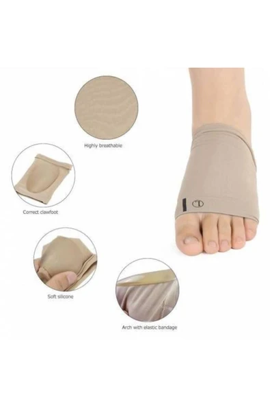 Ayak Çorabı 1 Çift Kumaş Ayak Ark Destek Çorabı - Resim 6