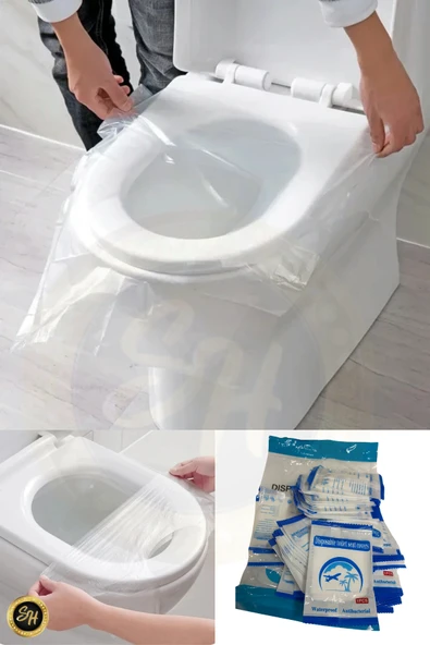 50 Adet Kullan At Klozet Örtüsü Klozet Poşeti Klozet Kapak Örtüsü Dispenseri ürün görseli 1