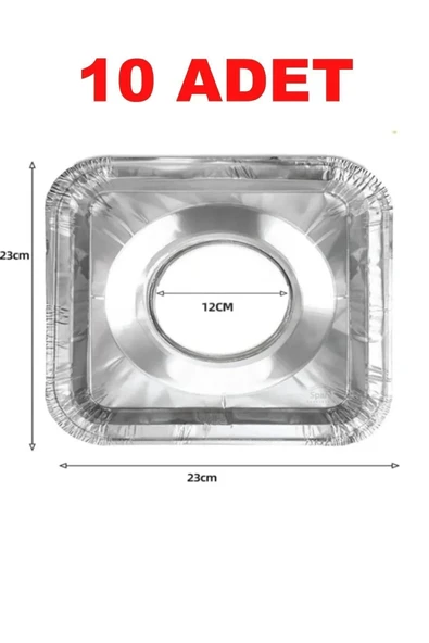 10 ADET Karee Ocak Üstü Yağ Koruyucu Alüminyum Levha 23*23 cm (8C) - Resim 2