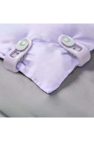 Buffer® 4 Adet Iğnesiz Yorgan Çarşaf Ve Perde Tutucu Sabitleyici Kaydırmaz Örtü Düzenleyici Klips - Resim 3