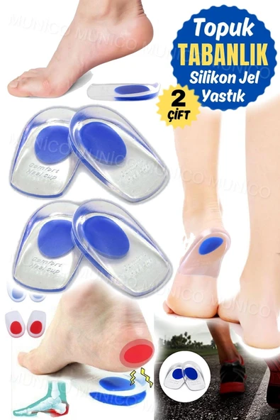 2 Çift Jel Güçlendirici Calcaneenne Ağrı Ağrısı Ayak Tabanı Topuk Tendonit Ortopedik Yastık - Resim 6