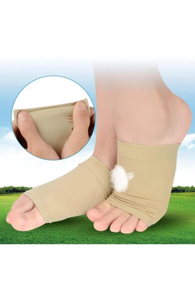 Ayak Çorabı 1 Çift Kumaş Ayak Ark Destek Çorabı ürün görseli 1