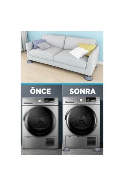 4'lü Çamaşır Makinesi Vb. Makineler Için Titreşim Engelleyici Stoper (10cm X 4cm) - 2