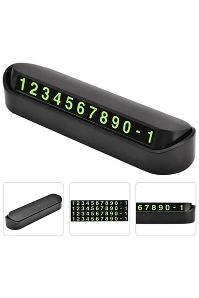 Araç Parktel Numaratör Oto Telefon Park Numaratörü Ön Cam Torpido Numaratör - Resim 2