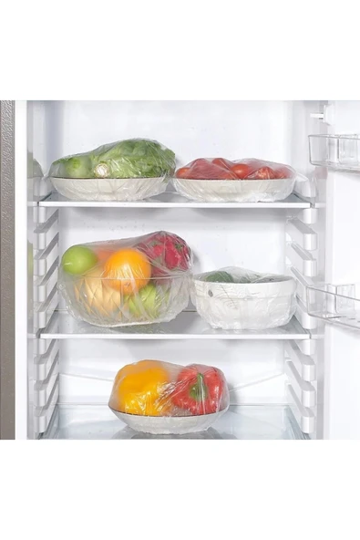 100 adet tabak bonesi tazeliği koruyan-pratik-tabak-tencere-karpuz-kavun koruyucu - Resim 2