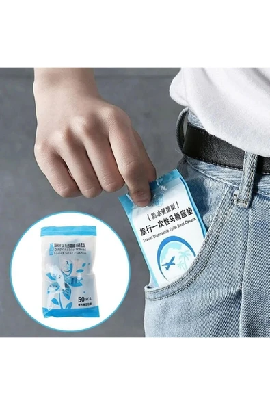 50 Adet  Klozet Örtüsü Klozet Poşeti Klozet Kapak Örtüsü Dispenseri - Resim 5