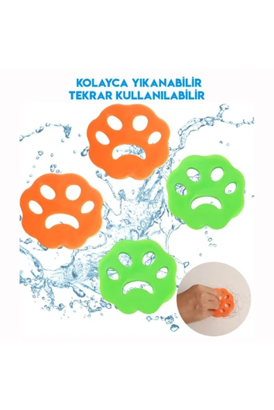 2 Adet Pati Tasarımlı Tüy Toz Toplayıcı Makinada Yıkanabilir Pratik Kıl Saç Temizleyici ürün görseli 1