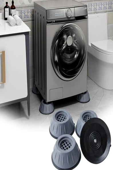 Çamaşır Makinesi Gürültü Ve Titreşim Önleyici Stoper Makine Sabitleyici 4'lü Set