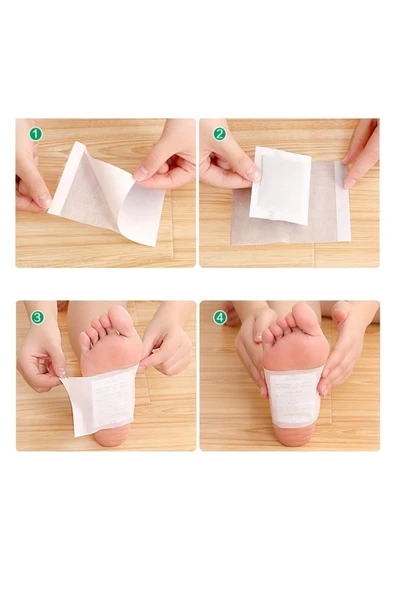 10 Adet Bitkisel Detox Ayak Bandı Toksin Atıcı Detoksu Bantı Kinok - Resim 6