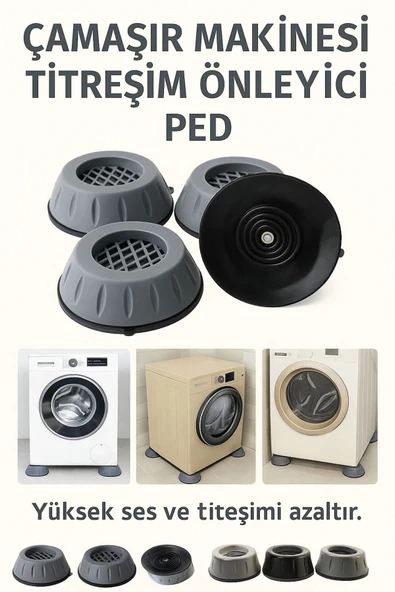 Çamaşır Makinesi Titreşim Engelleyici Stoper 4lü Set CN Nemli bir bezle silin.