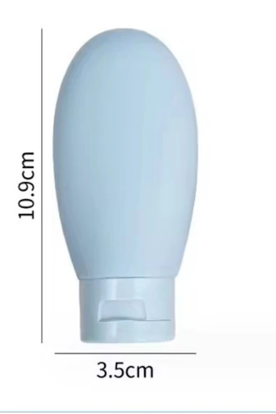 3 Adet Seyahat Tipi Doldurulabilir Krem Şampuan Duş Jeli Sprey Losyon Şişe Seti Krem Kutusu 60 Ml - 3