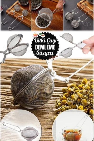 Çay Kahve İçin Metal Filtre Dayanıklı Paslanmaz Çelik Bitki Çayı Demleme Süzgeci Bardak Demlik İçin - 4