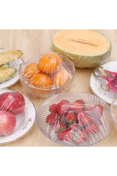 100 Adet Yeniden Kullanılabilir Gıda Saklama Kâse Tabak Tencereler Için Ayarlanabilir Gıda Bonesi - 3