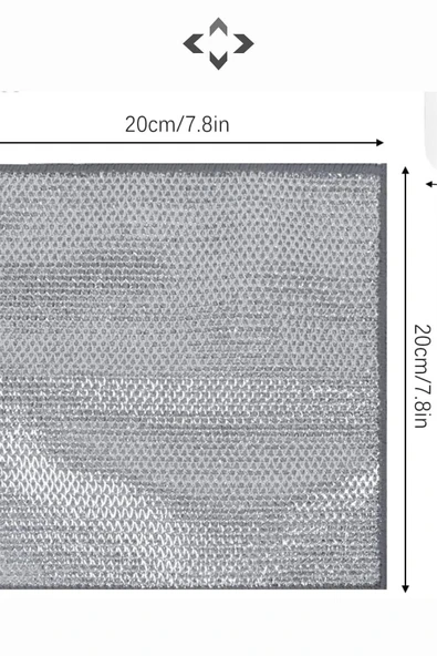 5 Adet Tel Bulaşık Bezi Çizmez Bulaşık Teli Çelik Bez 20x20 Inox Tel Bez Ip-mo - Resim 4
