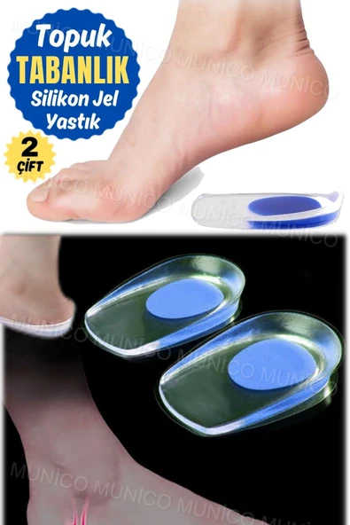 2 Çift Jel Güçlendirici Calcaneenne Ağrı Ağrısı Ayak Tabanı Topuk Tendonit Ortopedik Yastık - Resim 3