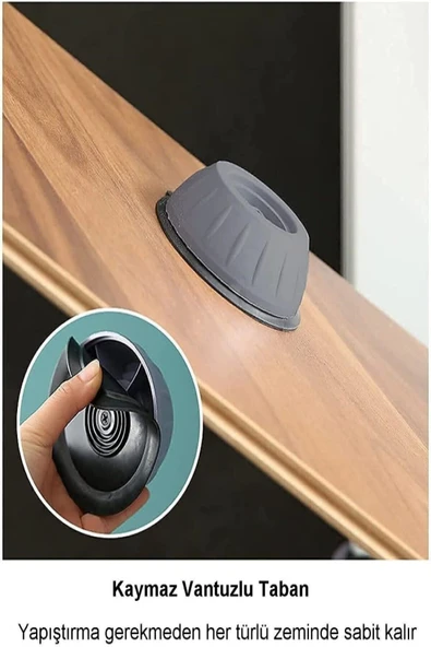 Çamaşır Makinesi Gürültü Ve Titreşim Önleyici Stoper Makine Sabitleyici 4'lü Set - 4