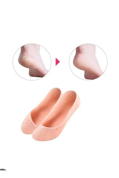 Ayak Bakım Çorabı Yumuşak Silikon Patik Çorap Topuk Çatlak Giderici (Çift) - Resim 2