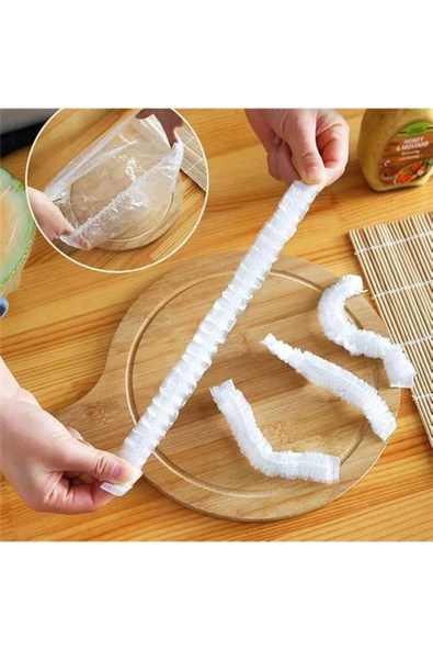 100 Adet Lastikli Tazeliği Koruyan Tencere Ve Tabak Bonesi - Resim 3