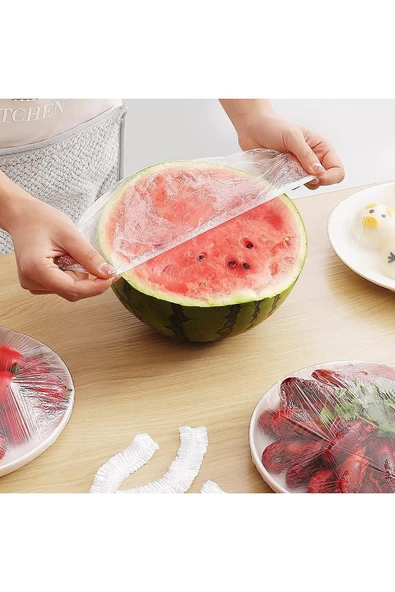 100 Adet Pratik Tazeliği Koruyan Tencere ve Tabak Bonesi  Çok Amaçlı Kapak Gıda Bonesi - Resim 4