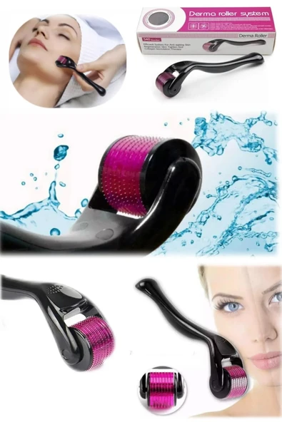 1 Mm Dermaroller Köseler Için Sakal Çıkartıcı Serumsuz Sakal Gürleştirici Mikro Yüz Masaj Iğne - Resim 5