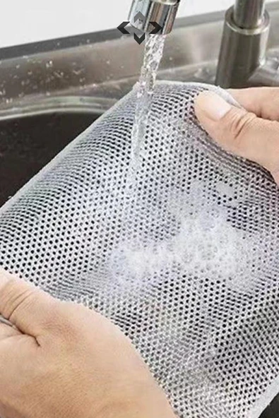 5 Adet Tel Bulaşık Bezi Çizmez Bulaşık Teli Çelik Bez 20x20 Inox Tel Bez Ip-mo - Resim 6