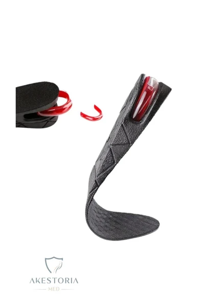Çift 7 Cm Hava Pedli Boy Yükseltme Tabanlık Gizli Tabanlık Yükselten Siyah Fc-035 - Resim 5