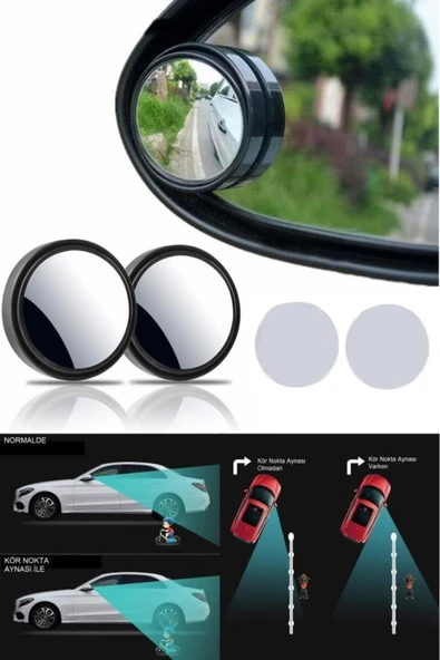 2 Li Set Araba ve Motorsiklet için Güvenlik Artırıcı Kör Nokta Ayna Seti ürün görseli 1
