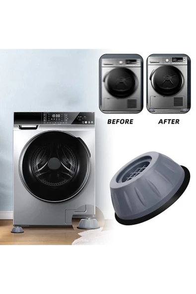 Çamaşır Makinası Titreşim Ve Gürültü Önleyici Anti Titreşim Pedi 4'lü Set - Resim 4