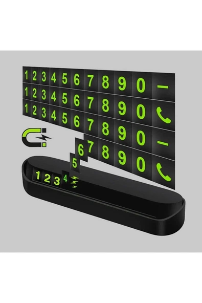 Araç Içi Lüx Fosforlu Kapanabilen Park Telefon Numaratörü - Resim 3