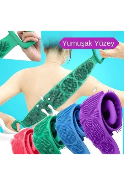 banyo kesesi sırt fırçası Çift Taraflı Banyo Hamam Lifi Masajlı Yumuşak Duş Lifi Uzun Ömürlü Hazır - Resim 2