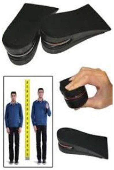 5 Cm Hava Yastıklı Boy Uzatıcı Tabanlık Siyah - Resim 3