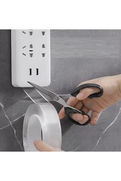 2m*3cm Çift Taraflı Şeffaf Bant 2 Metre - Resim 3