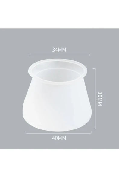 12 Adet Masa ve Sandalye Ayak Koruyucu Beyaz Silikon Sessiz Tip Zemin Koruyucu - Resim 6